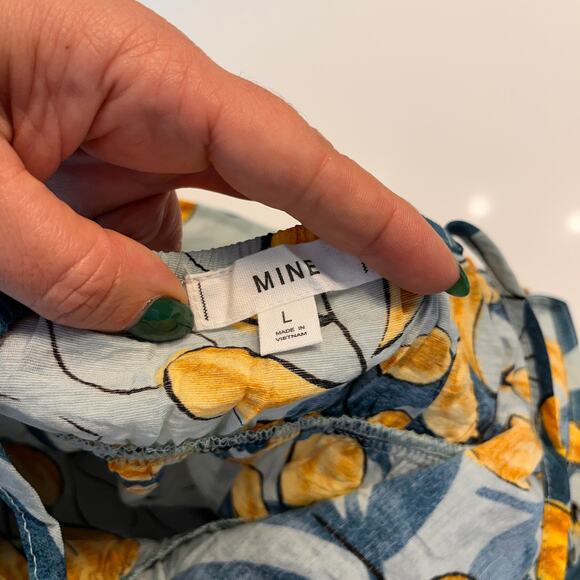 NEW Mine Green Floral Tiered Peplum Style Tank Top Size Large - Picture 4 of 8